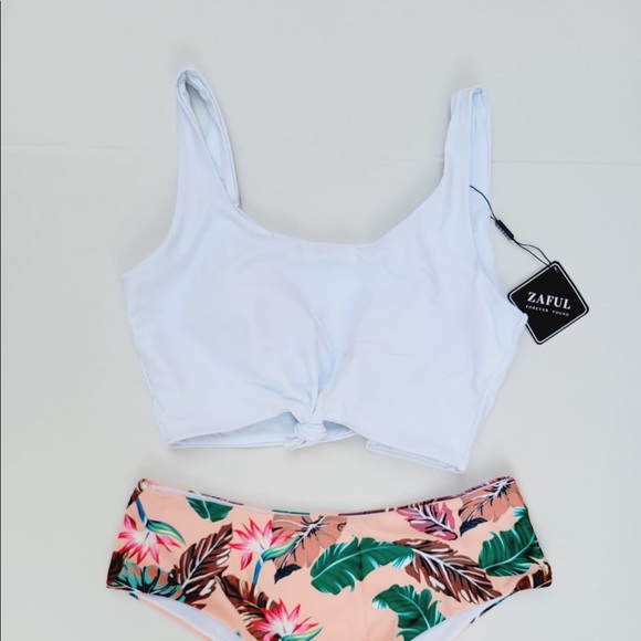 ZAFUL Women’s Knotted Tankini Swimsuit Size Large - Picture 2 of 6